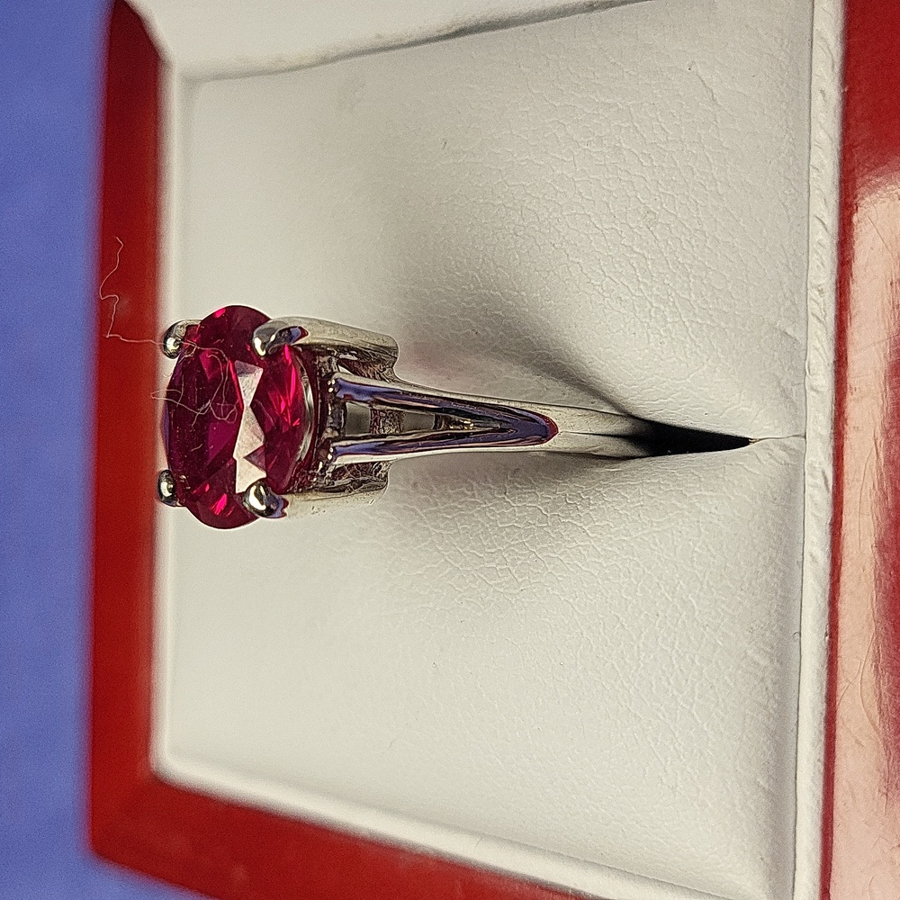 Radiant Ruby Red Round Brilliant - image 2